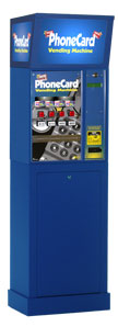 Stand alone Phone card dispenser machine - 4 column