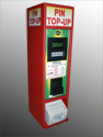 Standup pin vending machine for pre paid cards