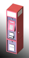 Standup pin vending machine for pre paid cards